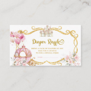 Carte D'accompagnement Royal Princess Pink Citrouille Carriage Raffle