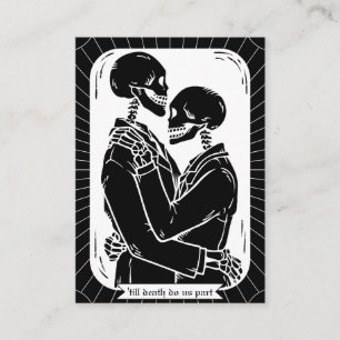 Carte D'accompagnement RSVP Skeletons gothiques Jusqu'à la mort Code QR M