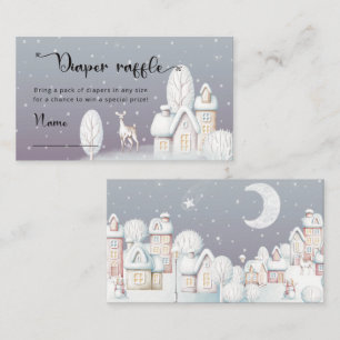 Carte D'accompagnement Rupture de baby shower de la maison de neige