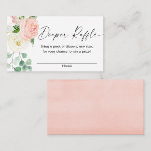 Carte D'accompagnement Rupture de baby shower vert rose printanier