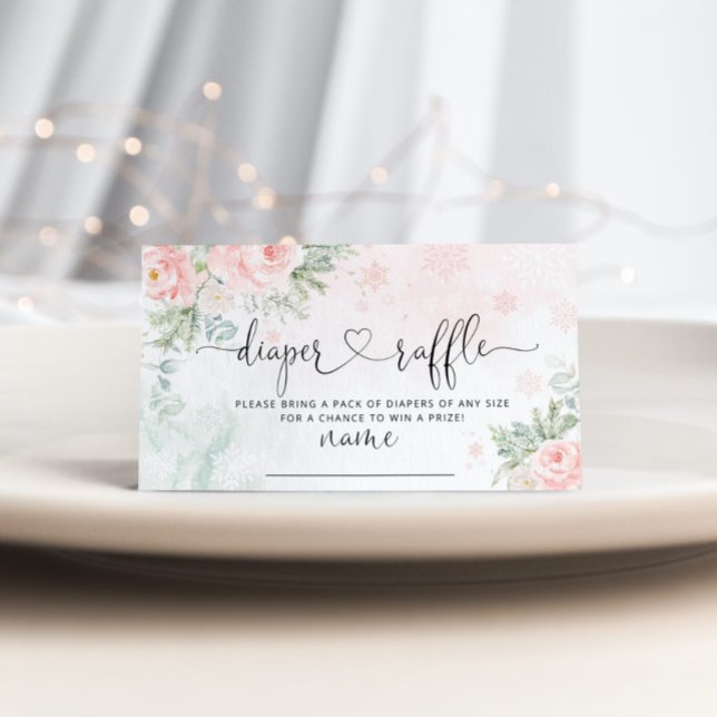 Carte D'accompagnement Rupture de couche de flocons de neige rose (Créateur téléchargé)