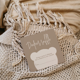 Carte D'accompagnement Rupture minimaliste simple Baby shower d'ours