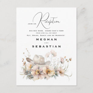 Carte D'accompagnement Russe Blush Watercolor Casquette et Fleur sauvage
