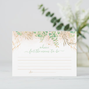 Carte D'accompagnement Russe Eucalyptus Garland Baby shower Balloon Enc