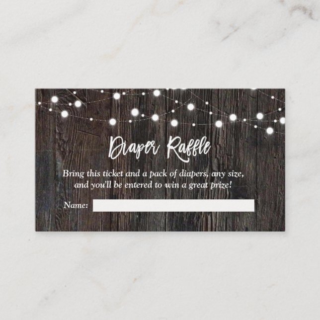 Carte D'accompagnement Rustic Baby est en train de brasser Baby shower Dé (Devant)