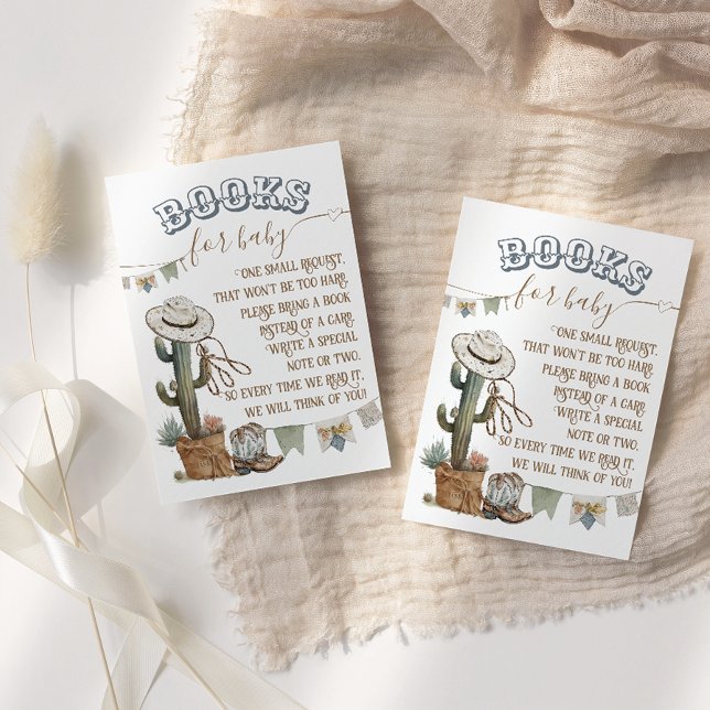 Carte D'accompagnement Rustic Boho Country Boy Livres de douche pour bébé (Créateur téléchargé)