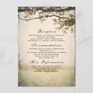 Carte D'accompagnement Rustic Fall Tree Branches Détails du Mariage