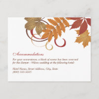 Rustic Falling Feuille Mariage Hébergements