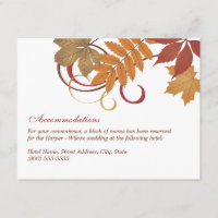 Rustic Falling Feuille Mariage Hébergements