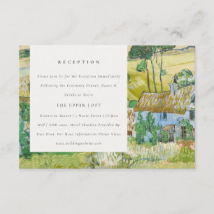 Carte D'accompagnement Rustic Fields Mountain Paysage Réception de mariag
