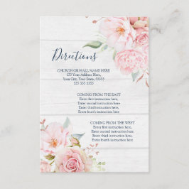Carte D'accompagnement Rustic Floral Spring Wedding Direction Insert