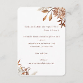 Carte D'accompagnement Rustic Floral Wedding Enclosure Card – Earthy Eleg