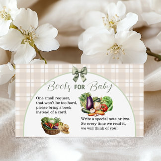 Carte D'accompagnement Rustic Garden Books for Baby Card Locally Grown