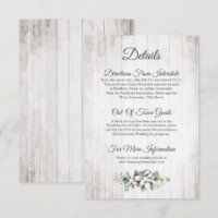 Rustic Southern Cotton Mariage Détail / Directions