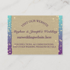 Carte D'accompagnement Rustic Sparkle Ombre - Informations Mariages Insér