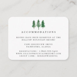 Carte D'accompagnement Rustique Aquarelle Forêt Mariage Hébergements