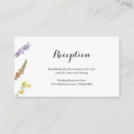 Carte D'accompagnement Rustique Boho Floral Fleur sauvage Mariage de réce