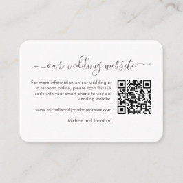 Carte D'accompagnement Rustique Boho Floral Wedding RSVP Détails QR Code