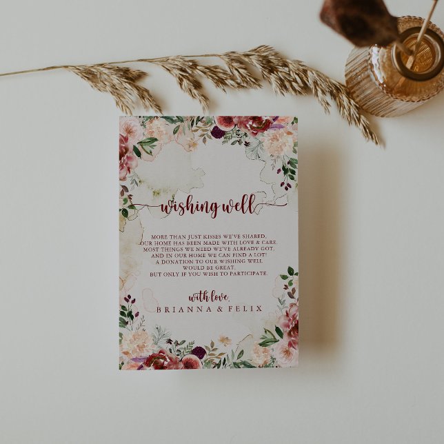 Carte D'accompagnement Rustique Mariage Floral Été (Créateur téléchargé)