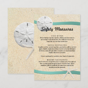 Carte D'accompagnement Sable Dollar Beach Mariage Mesures de sécurité