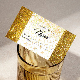 Carte D'accompagnement Sable magique Sparkly Combien de baisers nuptiale