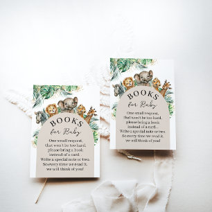 Carte D'accompagnement Safari Animal Jungle Livres Baby showers modernes