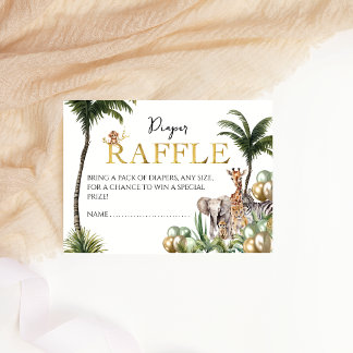 Carte D'accompagnement Safari Animaux de la Jungle Baby Shower Jeu de Lap