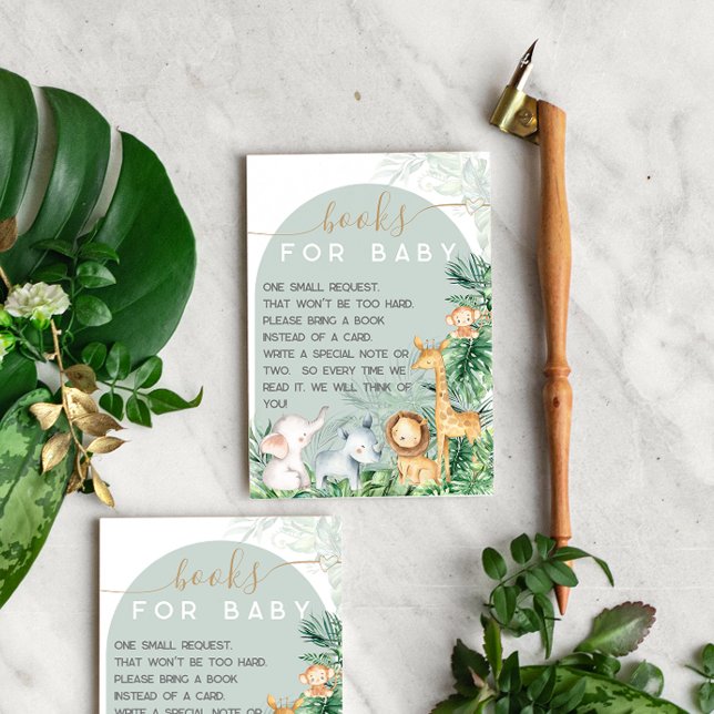 Carte D'accompagnement Safari Baby Animals Baby shower Réserver (Créateur téléchargé)