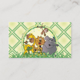 Carte D'accompagnement Safari Jungle Animaux Baby shower Demande de réser