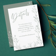 Saga verte QR code mariage Détails