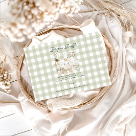Carte D'accompagnement Sage Gingham Silly Goose Diapper Raffle
