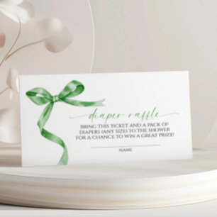 Carte D'accompagnement Sage Green Bow Déchets Raffin