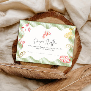 Carte D'accompagnement Sage Green Ciao Baby Pizza Italienne Baby Shower