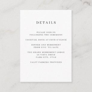 Carte D'accompagnement Sage   Magnolia MARIAGE Détails de l'hôtel Héberge