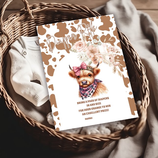 Carte D'accompagnement Saint-Cow Highland Cow Diapper Raffin (Créateur téléchargé)