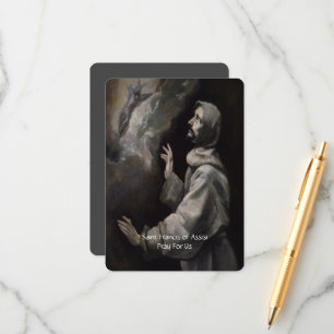 Carte D'accompagnement Saint François d'Assise Prière de Sérénité