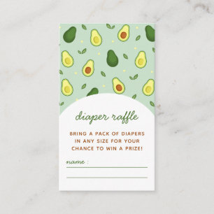 Carte D'accompagnement Saint Guacamole Avocado Baby shower Déchets Raffle