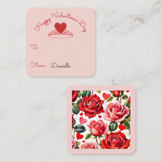 Carte D'accompagnement Saint-Valentin pour la salle de classe Couronne de
