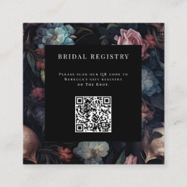 Carte D'accompagnement Salle de mariage gothique florale sombre et maussa