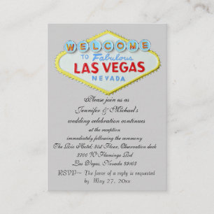 Carte D'accompagnement Salle d'invitation de réception de mariage de Las 