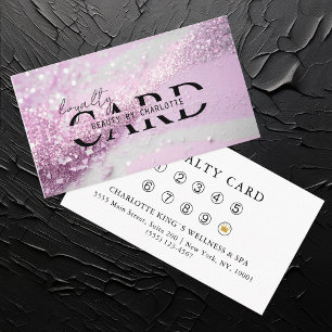 Carte D'accompagnement Salon Moderne à Paillettes Violettes, 10 -