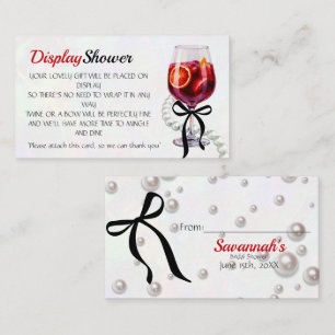 Carte D'accompagnement Sangria & Sass Bridal Display Douche