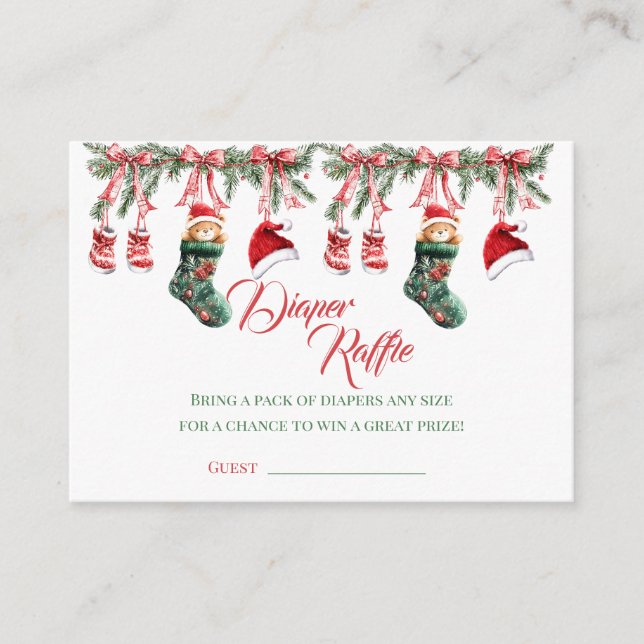 Carte D'accompagnement Santa Baby Christmas Baby Shower (Devant)