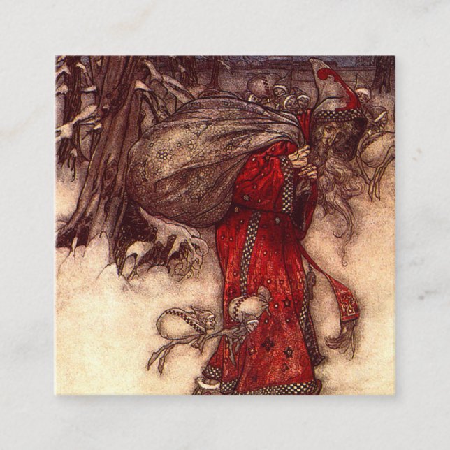 Carte D'accompagnement Santa Claus Arthur Rackham (Devant)