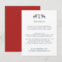 Scandinavian Dala Horse MARIAGE Détails de l'invit