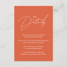 Carte D'accompagnement Script calligraphie Verona coucher de soleil orang