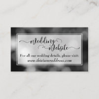 Script de site Web de mariage, Bokeh noir et blanc