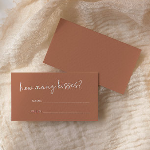 Carte D'accompagnement Script Minimaliste Terracotta Combien De Baisers J