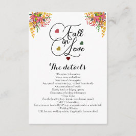 Carte D'accompagnement Script rustique Automne Floral Automne Chute en Am