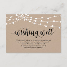 Script rustique, lumières à cordes, Wishing Mariag